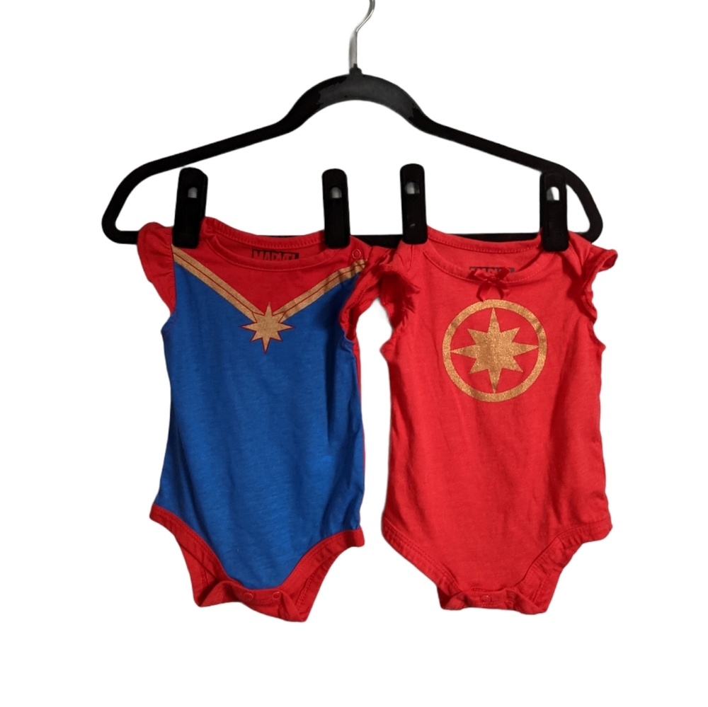 Captain Marvel Onesie Set